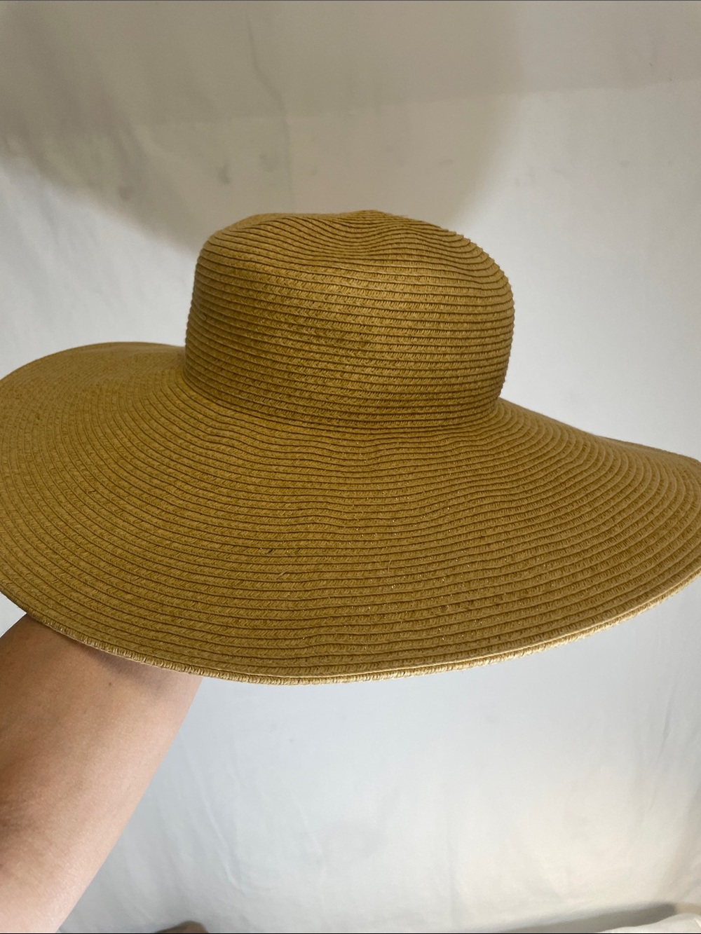 Classic Wide-Brim Straw Sun Hat in Tan floppy boho European summer woven raffia